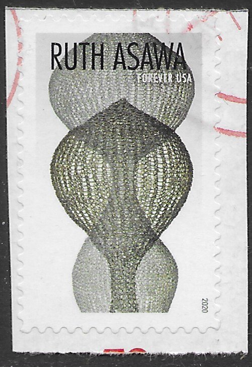 US #5507 used.  on piece.  Ruth Asawa