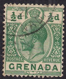 Grenada 1921 – 31 KGV 1/2d Green used SG 90 ( J995 )