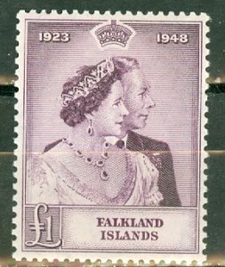 JA: Falkland Islands 100 mint CV $110