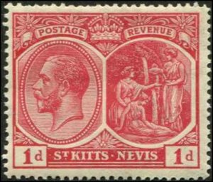 St Kitts and Nevis SC# 38 KGV & Columbus 1d MH