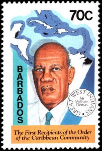 Barbados  #869-871, Complete Set(3), 1994, Maps, Never Hinged