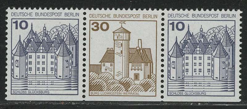 Germany Berlin Scott # 9N391 (2), 9N394, mint nh, se-tenant, Mi # W70