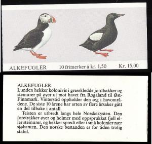 Norway-Scott #778a-complete booklet with pane of 10 Birds