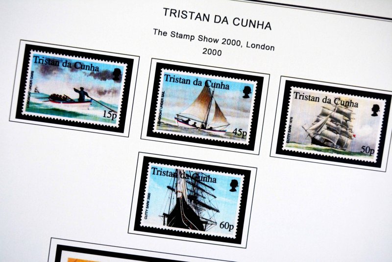 COLOR PRINTED TRISTAN DA CUNHA 1952-2010 STAMP ALBUM PAGES (139 illustr. pages)