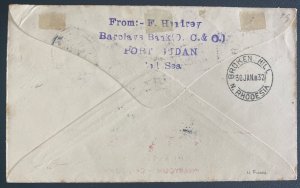 1932 Khartoum Sudan First Flight Airmail Cover To Broken Hill Rhodesia 11 Flown