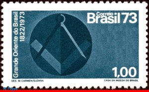 1303 BRAZIL 1973 FREEMASONRY, MASONRY, FREE MASONS OF BRAZIL, MI# 1389 C-799 MNH