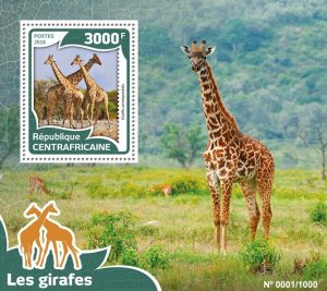 C A R - 2016 - Giraffes - Perf Souv Sheet - Mint Never Hinged