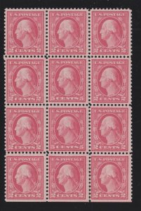 US 505 5c Washington Double Error in Block of 12 Mint F-VF NH SCV $2000