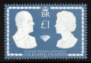 FALKLAND ISLANDS 2007 Royals 60th Anniversary; Scott 944, SG 1087; MNH