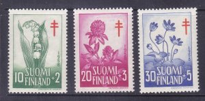 Finland B148-50 MNH 1950 Various Flowers Set of 3 Very Fine