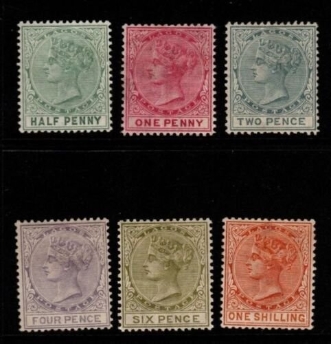 LAGOS SG21/6 1884-6 DEFINITIVE SET TO 1/= MTD MINT