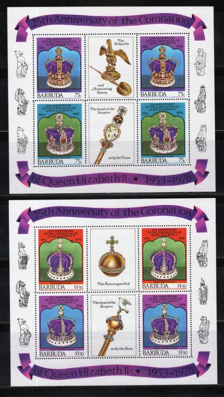 ZAYIX Barbuda 345-348 MNH 25th Anniv. Queen Elizabeth II Coronation 070922SM64 