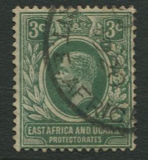 East Africa & Uganda - Scott 41 - KGV Definitive -1912 - Used -Single 3c Stamp