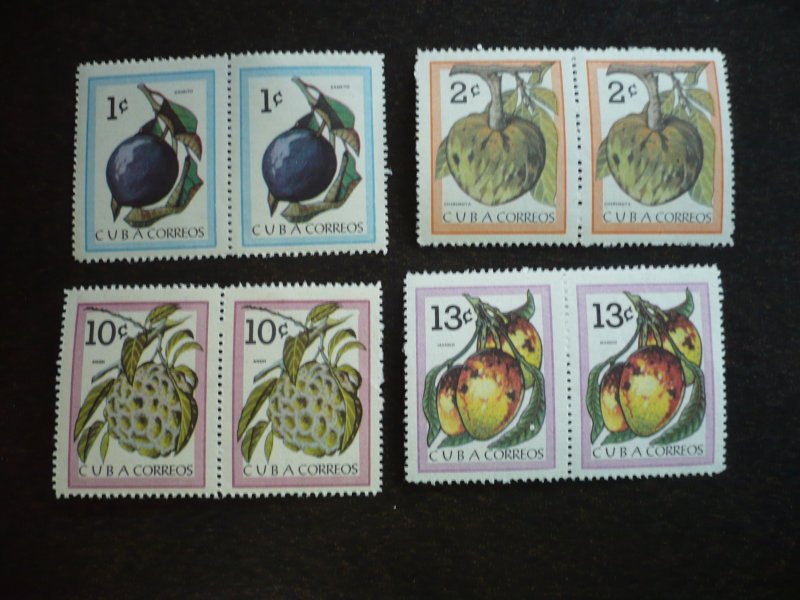 Stamps - Cuba - Scott# 801-805 - Mint Hinged Set of 5 Stamps in Pairs