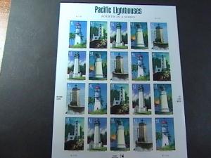 U.S.# 4146-4150(4150a)-MINT/NH-- PANE OF 20--PACIFIC -LIGHTHOUSES--2007