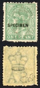 South Australia SG154s 1d blue-green opt SPECIMEN