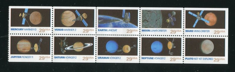 2577a Space Exploration Booklet Pane of 10 29¢ Stamps MNH