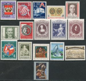 AUSTRIA Sc#1142-1157 1980 16 Different Complete Commems OG Mint NH