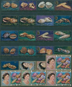 Cook Islands 1974 SG466-487 Seashells set MLH