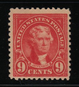 1923 Thomas Jefferson Sc 561 9c rose MNH single stamp (10