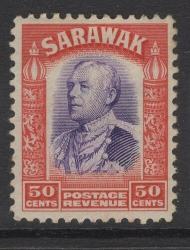 SARAWAK SG119 1934 50c VIOLET & SCARLET MTD MINT 