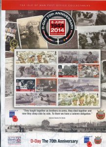 Isle Of Man 2014 70th Anniversary D Day Sheet Used