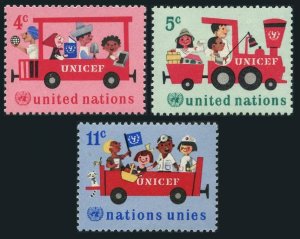 United Nations NY 161-163 sheets/50, MNH. UNICEF, 20th Ann. 1966.