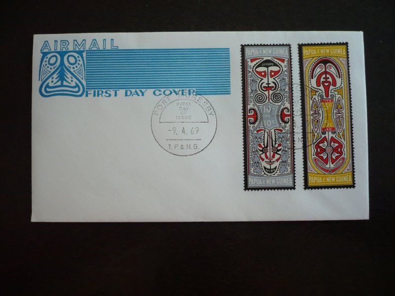 Postal History - Papua New Guinea - Scott# 281a, 283a - First Day Cover