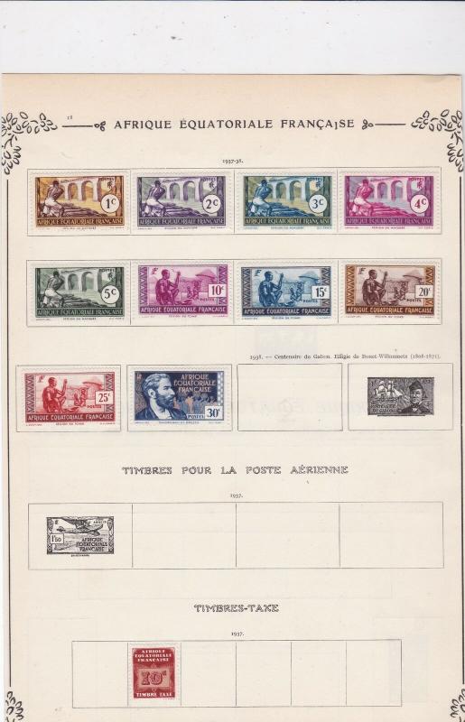 french equatorial africa stamps ref 11111