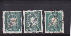 Chile  Scott#  O67-9  M&U