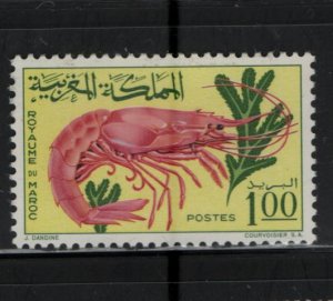 MOROCCO 128 Hinged, 1965 Royal Prawn