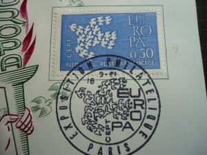 Europa 1961 - France - Set - First Day Cover Label