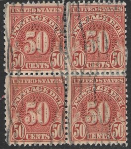 US J86 used block Postage Due