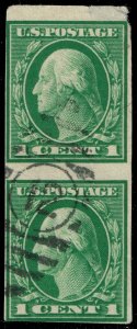 US #481 George Washington Pair; Used