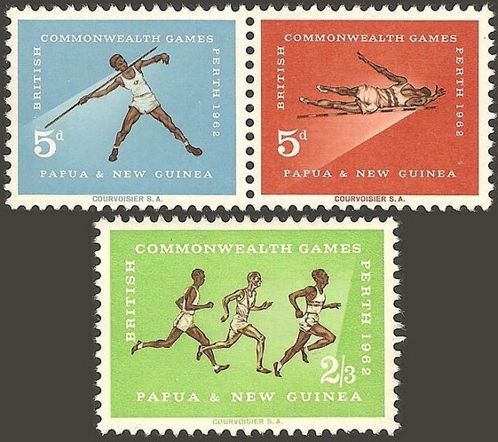 Papua New Guinea 1962 MNH Stamps Scott 171-173 Sport Commonwealth Games