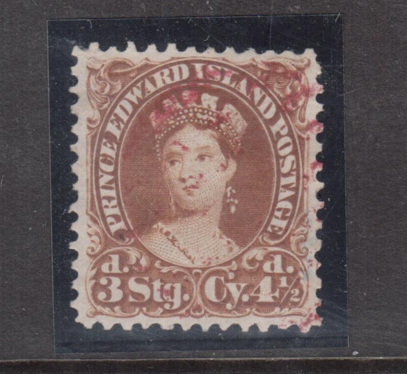 Prince Edward Island #10i Extra Fine Used With Red Cancel