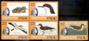 Palau 1985 SC# 63-6,C5 Birds MNH-OG E48