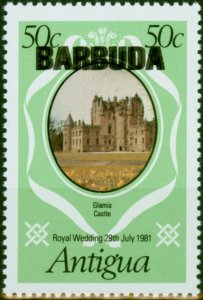 Barbuda 1981 Royal Wedding 50c SG573 'Opt Double' V.F MNH