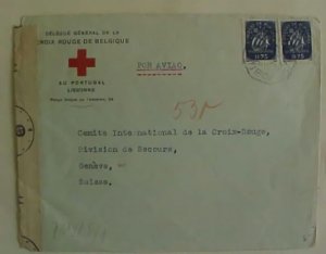 PORTUGAL RED CROSS POW TO GENEVA 1943