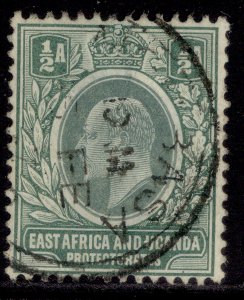 EAST AFRICA and UGANDA EDVII SG17a, ½a grey-green, FINE USED. CHALKY