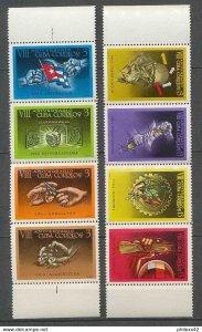 Cuba Sc# 1194-1201  (1197a,1201a) REVOLUTION ANNIVERSARY Cpl set o 10  1967  MNH