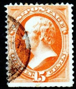 SC# 152 - (15c) - Webster, bright orange, USED single