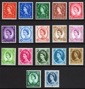 GB QEII 1958 Wildings SET SG570-SG586 Mint Never Hinged MNH UMM