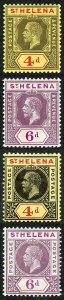 St Helena SG83/86 Set of 4 M/M 
