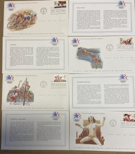 1984 OLYMPIC GAMES & TEXT SHEETS COMPLETE SET OF 24 & AIRMAILS LAKE PLACID ETC.