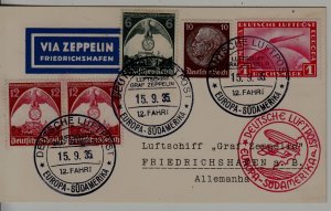 Germany Zeppelin card 12.SAF 15.9.35