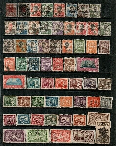 Indochina - Collection of mint and used stamps (Catalog Value $111.00) [TD3]