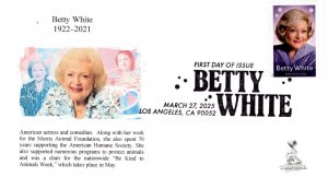 Betty White (2025) FDC w/ b&w pictorial cancellation  #2 of 2