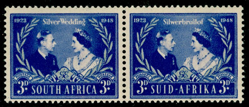 SOUTH AFRICA SG125, 3d blue & silver, LH MINT. RSW