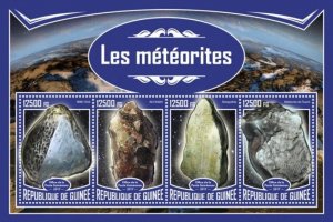 Guinea - 2017 Meteorites 4 Stamp Sheet Michel #12406-9 GU17319a